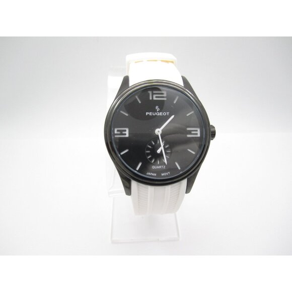 Men Peugeot Quartz 3ATM WR Analog 42mm Round Watch (I14) "New Battery" - Picture 6 of 10